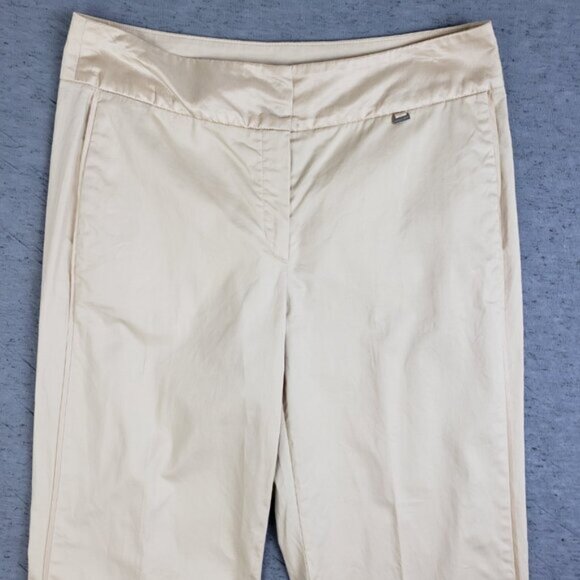 ESCADA Sport Pants Trousers Ivory size 38 Pockets Silky Cotton Blend Stretch - Picture 2 of 14